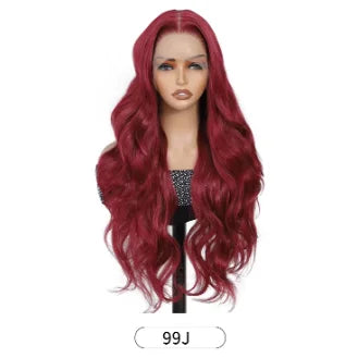 Perruque Lace Front Longue Ondulée Synthétique 24 Pouces – Body Wave