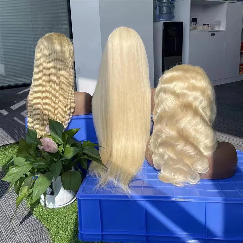 Perruque Lace Front Blonde Cheveux Naturels Brésiliens 100% Virgin Hair – Densité 180% à 250%