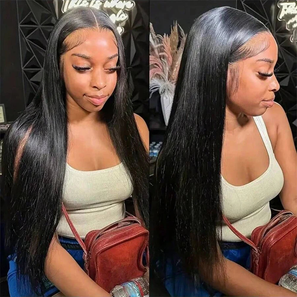 Perruque Lace Front 13x6 Lisse 30 Pouces Cheveux Naturels Brésiliens – Pré-Pluée
