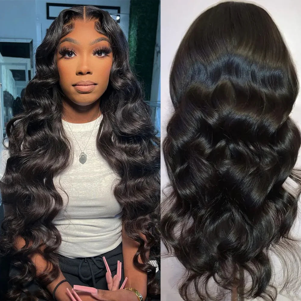 Perruque Lace Front Synthétique Body Wave 13x4 – Longue Sans Colle avec Baby Hair