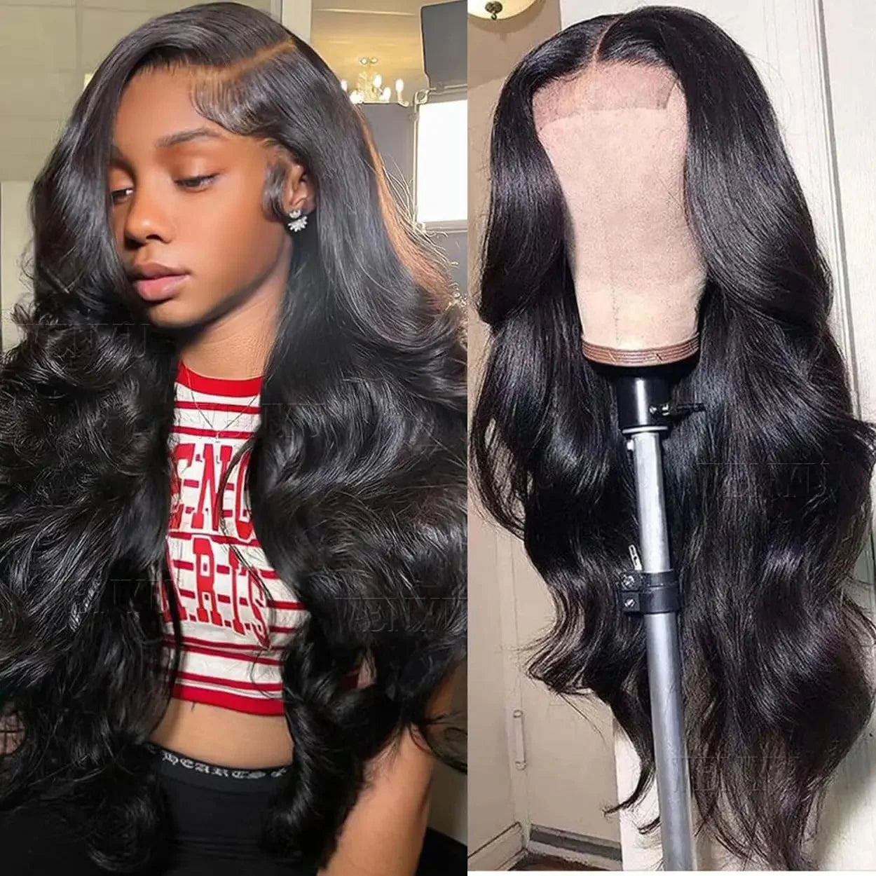 Perruque Body Wave Cheveux Naturels Lace HD 13x6 – 30 à 40 Pouces Sans Colle