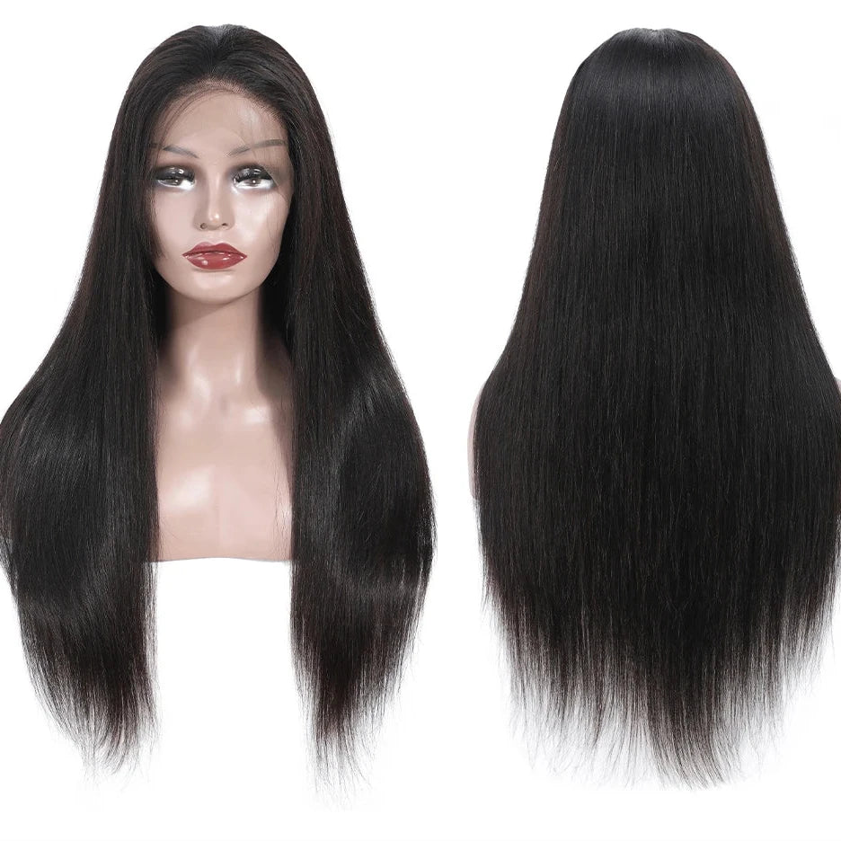 Perruque Lace Front 13x6 Lisse 30 Pouces Cheveux Naturels Brésiliens – Pré-Pluée