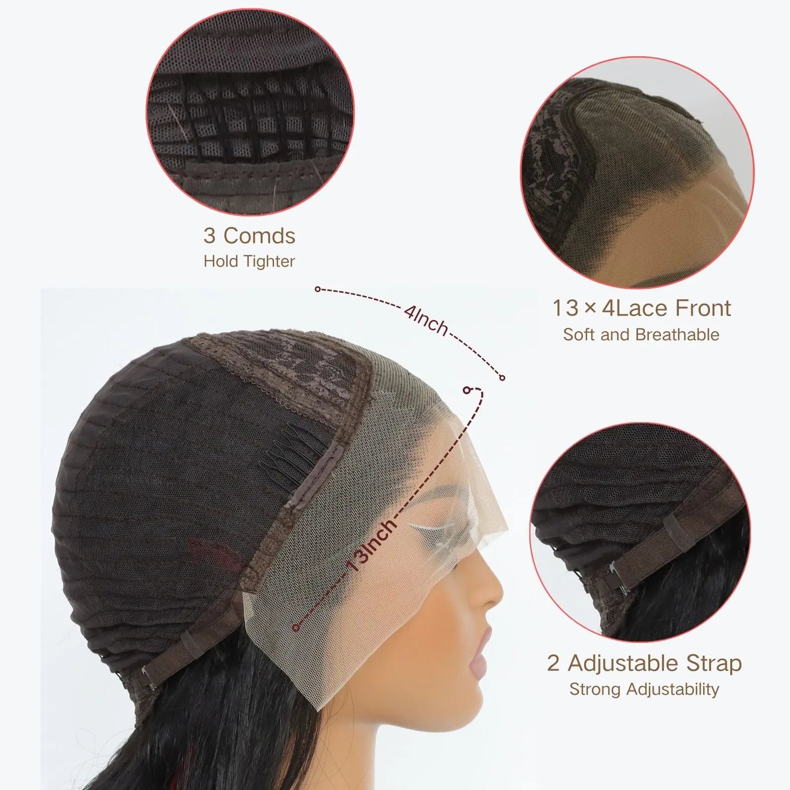 Perruque Lace Front Synthétique Body Wave 13x4 – Longue Sans Colle avec Baby Hair
